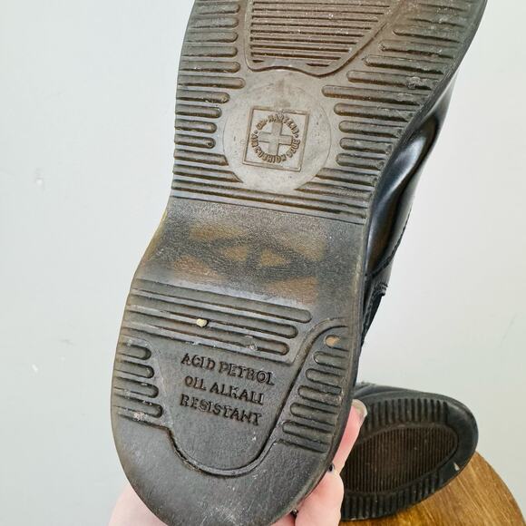 Dr Martens Aimelya Black And White Leather Chelsea Boots Women’s Size 7 - Picture 9 of 12